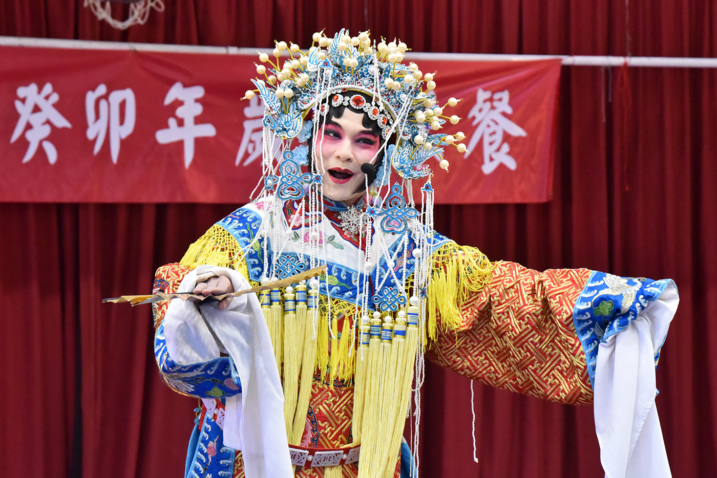 知名京劇男旦潘俊仁帶來長達18分鐘精彩的組曲表演，掀起活動高潮。